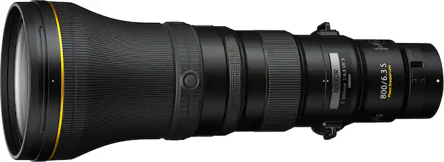 Front. Nikon - NIKKOR Z 800mm f/6.3 VR S Super-Telephoto Lens for Nikon Z-Series Mirrorless Cameras - Black.