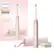 Left. Philips Sonicare - 9900 Prestige Rechargeable Electric Toothbrush with SenseIQ - Pink.