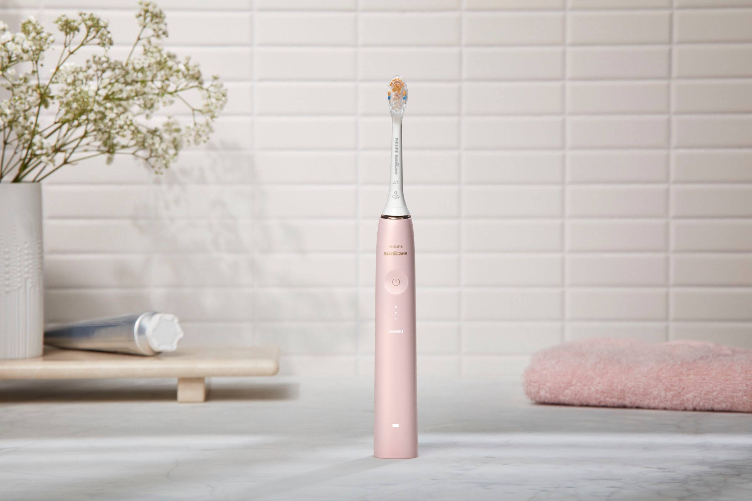 Alt View 19. Philips Sonicare - 9900 Prestige Rechargeable Electric Toothbrush with SenseIQ - Pink.