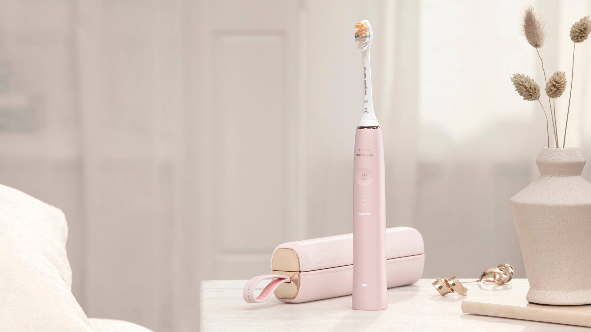 Alt View 11. Philips Sonicare - 9900 Prestige Rechargeable Electric Toothbrush with SenseIQ - Pink.