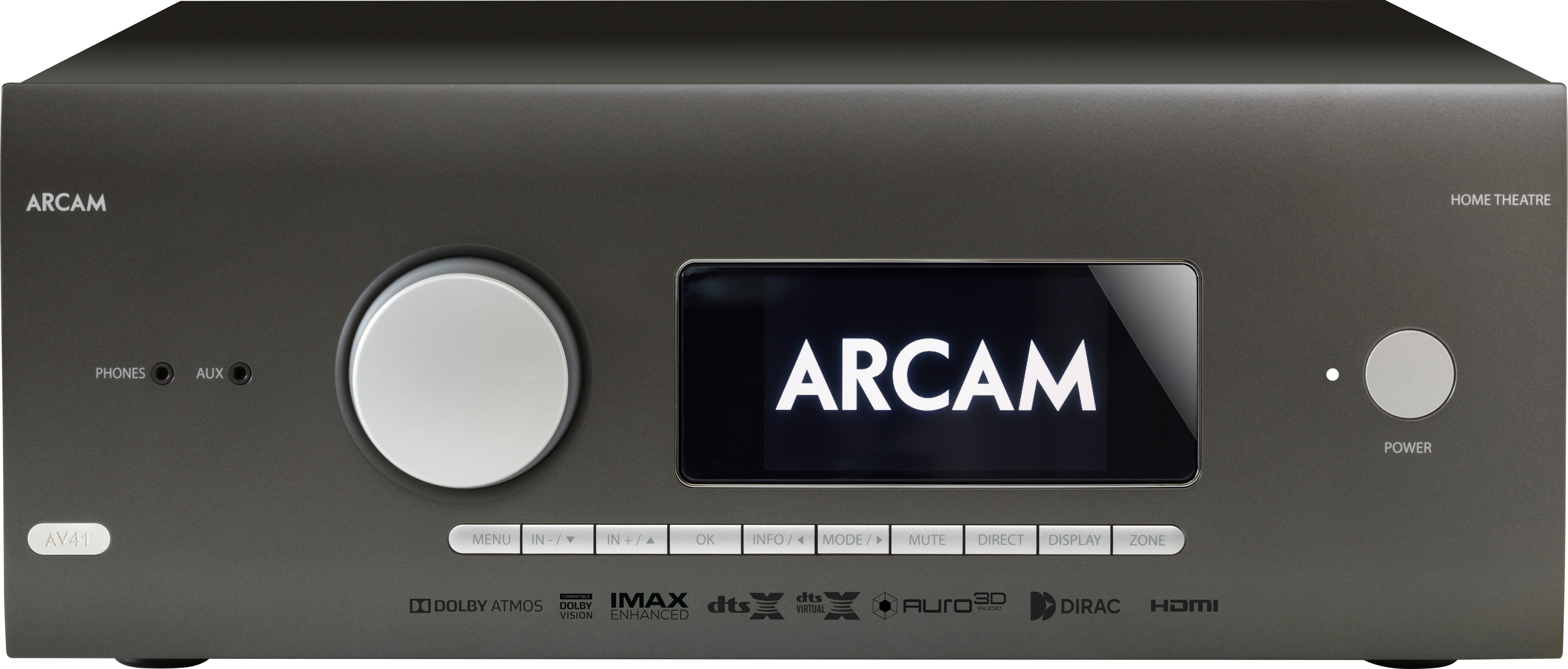 Angle View: Arcam - AV41 9.1.6-Ch. With Google Cast 8K Ultra HD HDR Compatible A/V Home Theater Preamplifier Processor - Gray