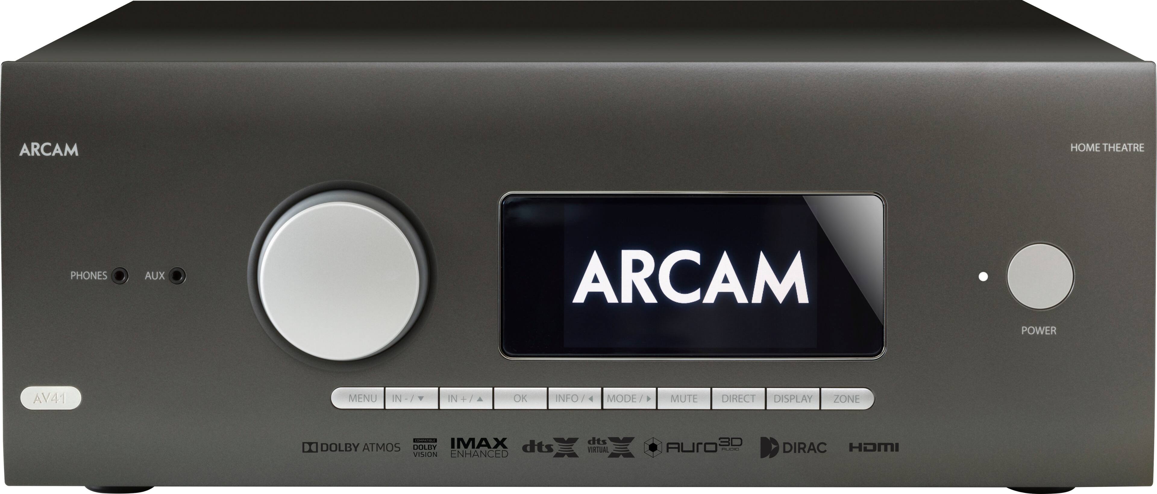 Angle. Arcam - AV41 9.1.6-Ch. With Google Cast 8K Ultra HD HDR Compatible A/V Home Theater Preamplifier Processor - Gray.