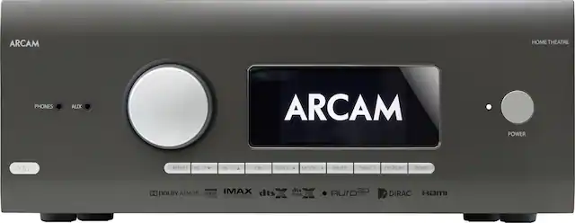 Front. Arcam - AVR21 770W 7.1 Ch. Bluetooth capable With Google Cast and 8K Ultra HD HDR Compatible A/V Home Theater Receiver - Gray.