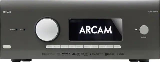 Front. Arcam - AVR11 595W 7.1 Ch. Bluetooth capable With Google Cast and 8K Ultra HD HDR Compatible A/V Home Theater Receiver - Gray.