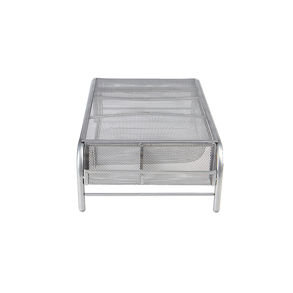 Mind Reader Desk Organizer with 2 Side Storage Compartments - Silver