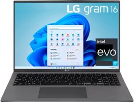 LG - gram 16” Ultra lightweight Laptop - Intel Evo Platform 12th Gen Intel Core i7 - 16GB RAM - 1TB NVMe SSD - Front_Zoom