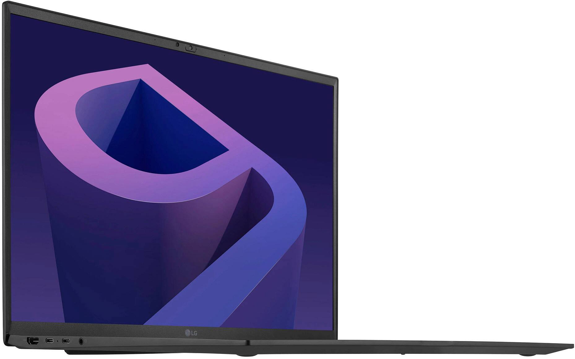 Alt View 16. LG - gram 17” Ultra lightweight Laptop - Intel Evo Platform 12th Gen Intel Core i7 - 16GB RAM - 1TB NVMe SSD - Gray.