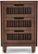 Front. Adore Decor - Sawyer 3-Drawer Cabinet - Brown.