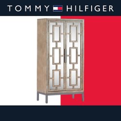 Tommy Hilfiger - Hayworth Tall 2-Door Accent Cabinet - Ash Gray - Front_Zoom