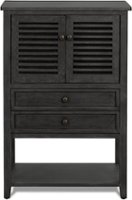 Finch - Webster 2-Drawer and 2-Door Storage Cabinet - Dark Gray - Front_Zoom
