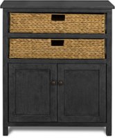 Click Decor - Nelson Storage and 2-Door Cabinet - Dark Gray - Front_Zoom