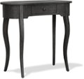 Front Zoom. Finch - Thaddeus Console Oval Table - Dark Gray.