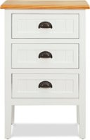 Click Decor - Martin 3-Drawer Storage Cabinet - White - Front_Zoom