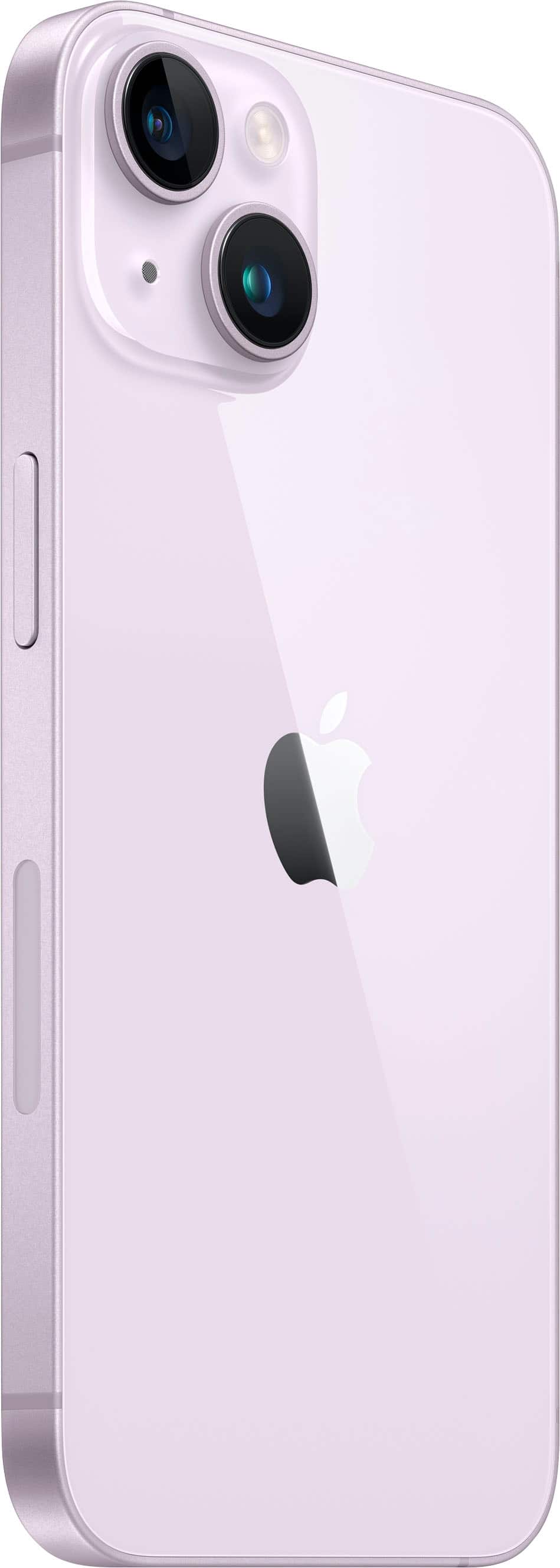 Left View: Apple - iPhone 14 512GB - Purple (AT&T)