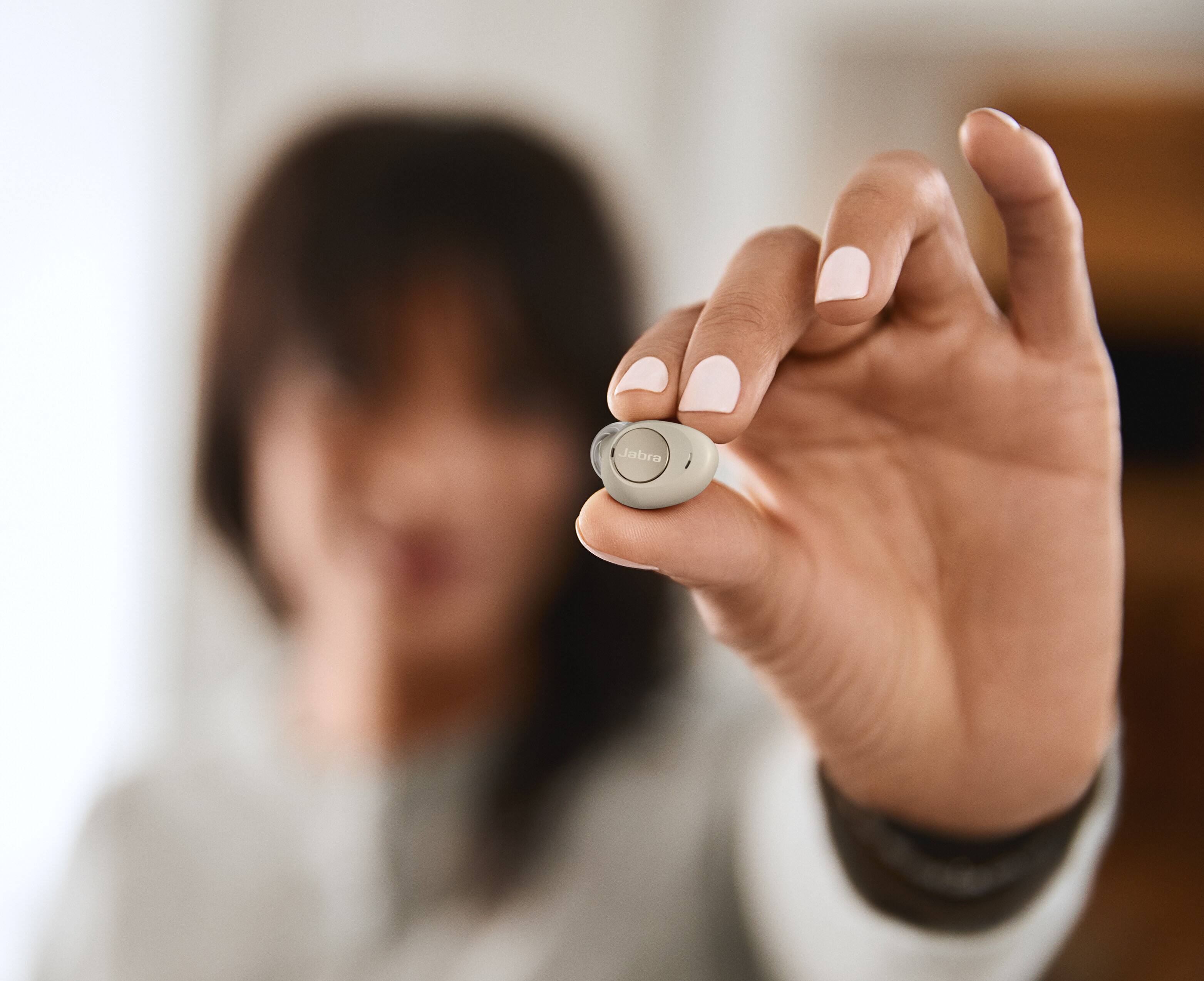 Alt View 12. Jabra - Enhance Plus Self-fitting OTC Hearing Aids With iPhone Streaming For Music & Calls - Gold Beige.