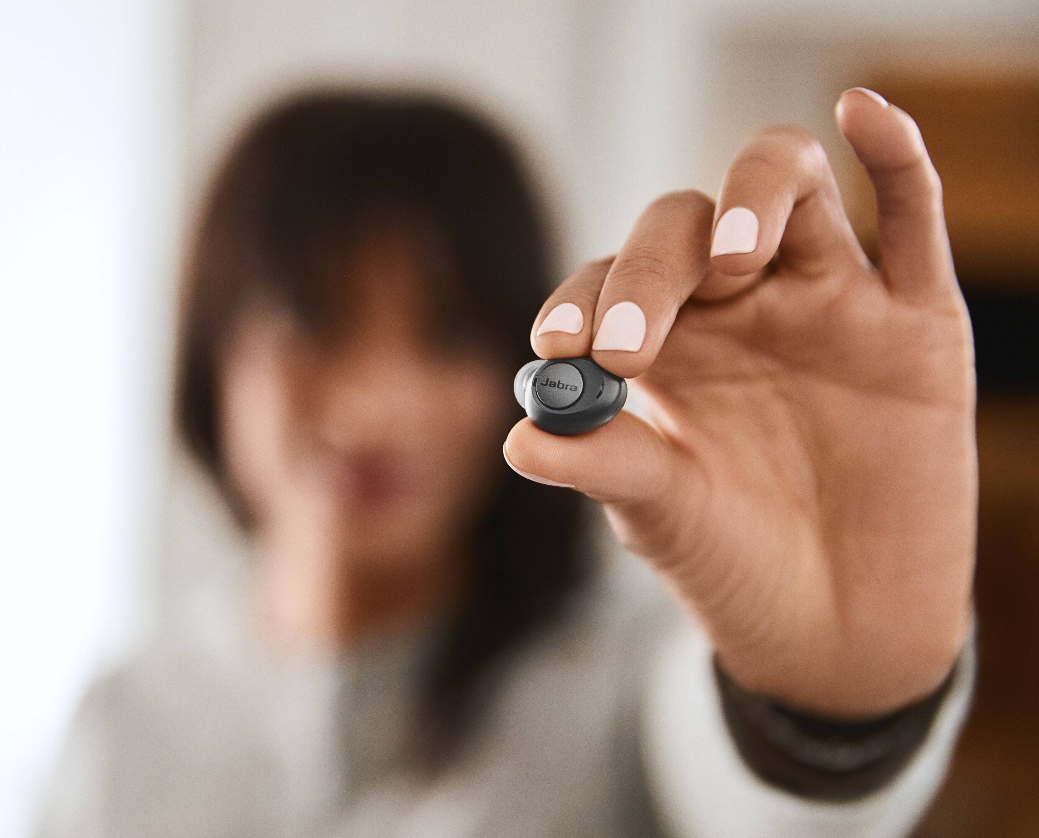 Alt View 12. Jabra - Enhance Plus Self-fitting OTC Hearing Aids With iPhone Streaming For Music & Calls - Dark Grey.