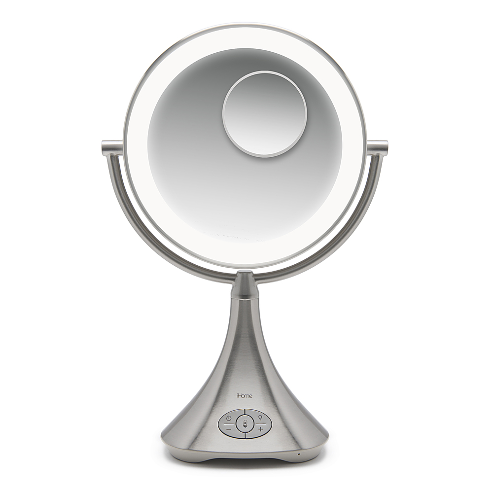 iHome LUX PRO Rechargeable Vanity Speaker with Bluetooth, Speakerphone, and  USB Charging Silver/Nickel ICVBT80SN - Best Buy