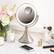 Alt View 17. iHome - LUX PRO Rechargeable Vanity Speaker with Bluetooth, Speakerphone, and USB Charging - Silver/Nickel.