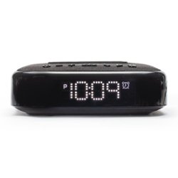 iHome - TIMEBASE II Dual Charging Bluetooth Alarm Clock - Black - Front_Zoom
