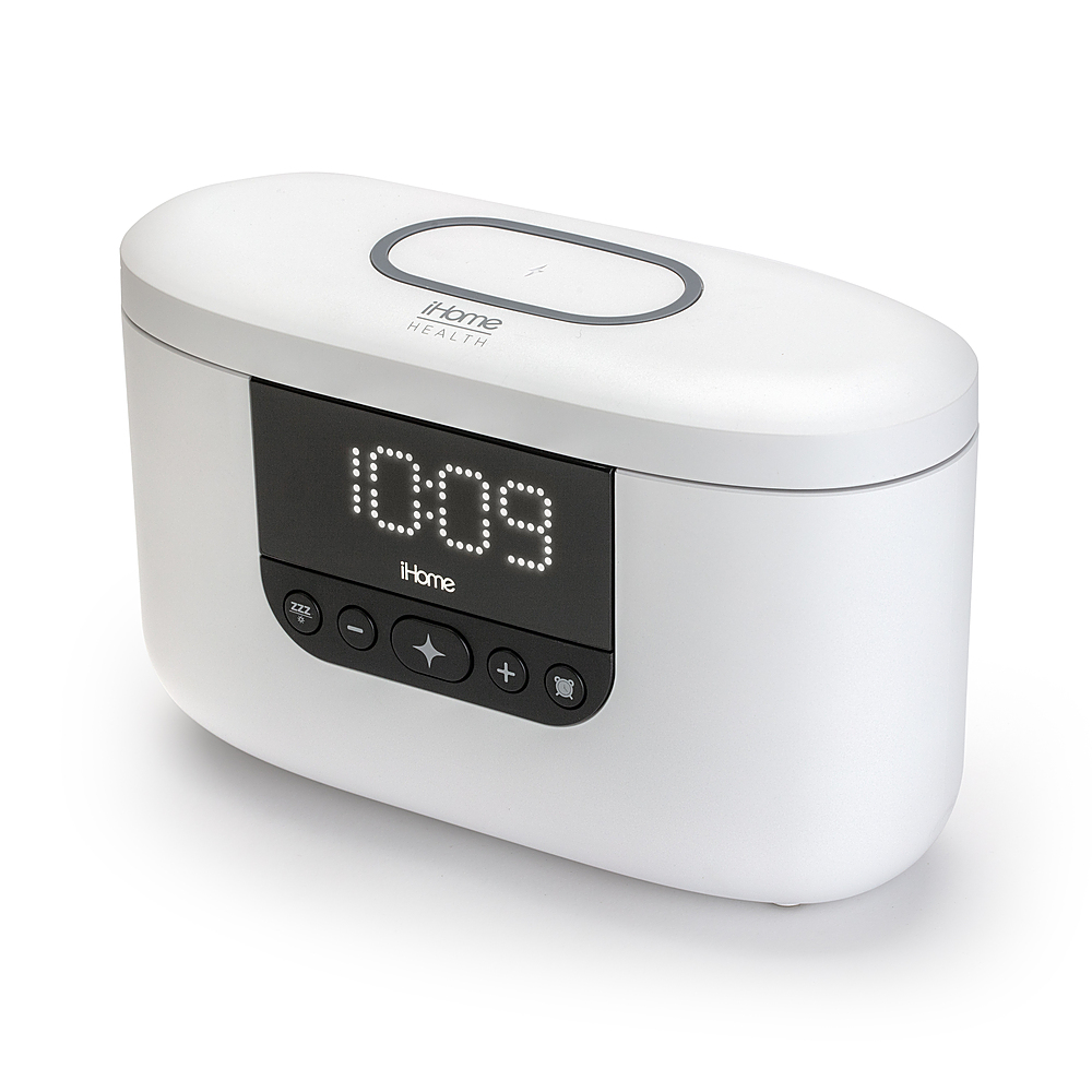Institut slap af Blive kold iHome POWERUVC II ULTRA 360° UV-C Sanitizer Alarm Clock with Wireless  Charging and USB Charging White IUVW3W - Best Buy