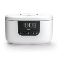 iHome - POWERUVC II ULTRA 360° UV-C Sanitizer Alarm Clock with Wireless Charging and USB Charging - White - Front_Zoom