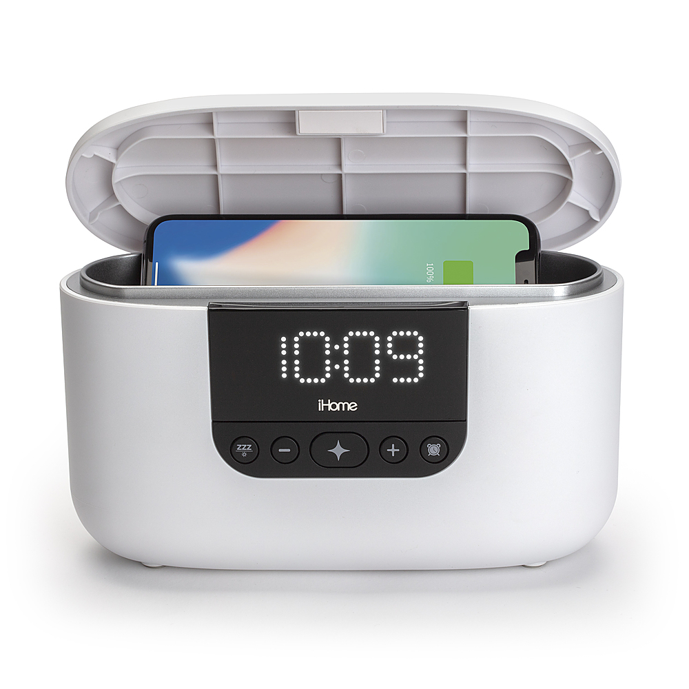 Best Buy: iHome Spacesaver Portable Alarm Clock for Apple® iPod® and  iPhone® White IP21WV