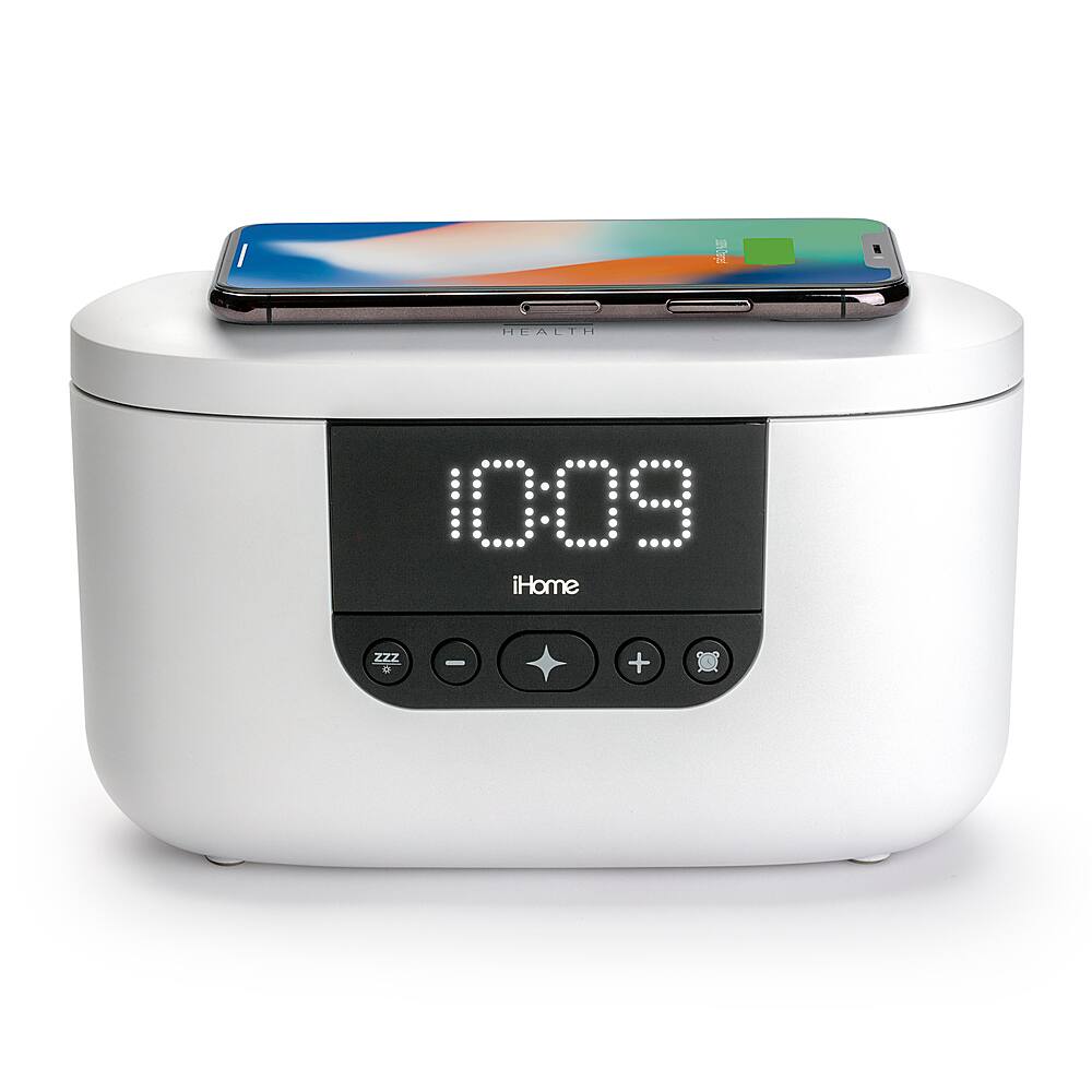 Best Buy: iHome Spacesaver Portable Alarm Clock for Apple® iPod® and  iPhone® White IP21WV