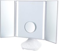 iHome - REFLECT TRIFOLD Vanity Speaker with Bluetooth, Speakerphone, and USB Charging - White - Front_Zoom