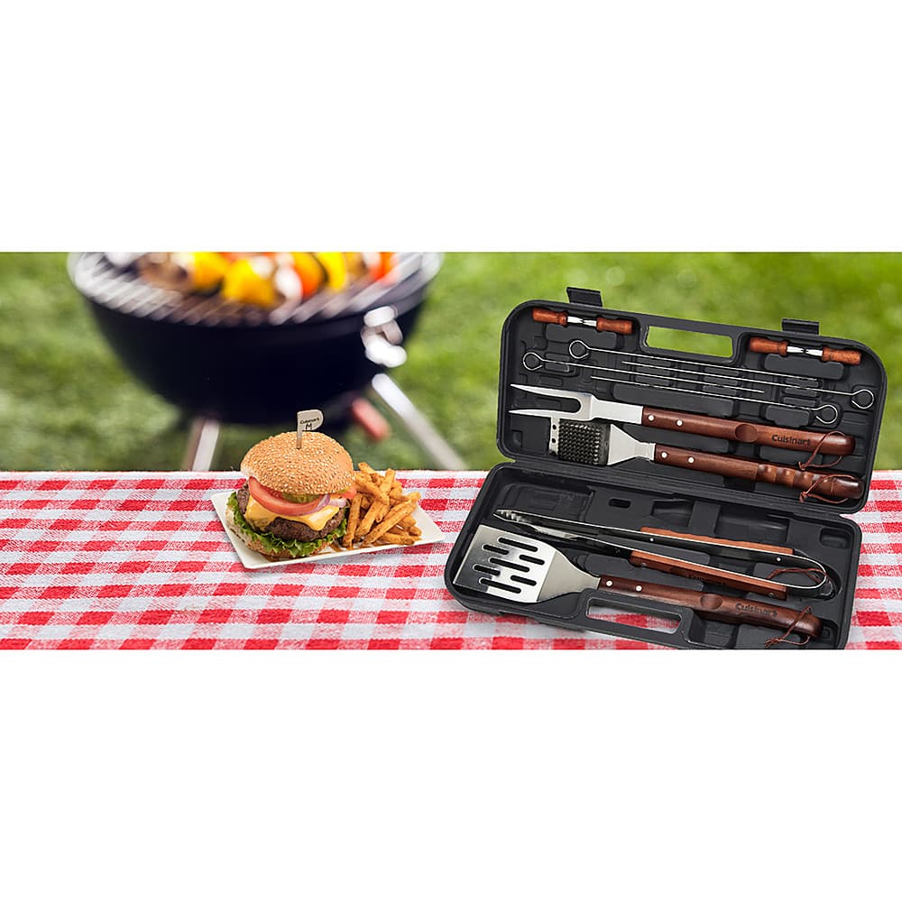 Alt View 12. Cuisinart - 13 Piece Wooden Handle Tool Set - Stainless Steel/Brown.