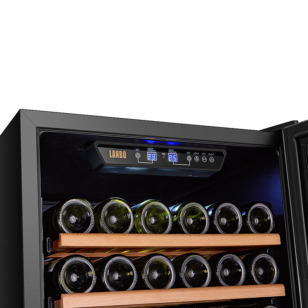 Lanbo LW165D Dual Zone (Built In or Freestanding) Compressor Wine Cooler,  160 Bottle Capacity 