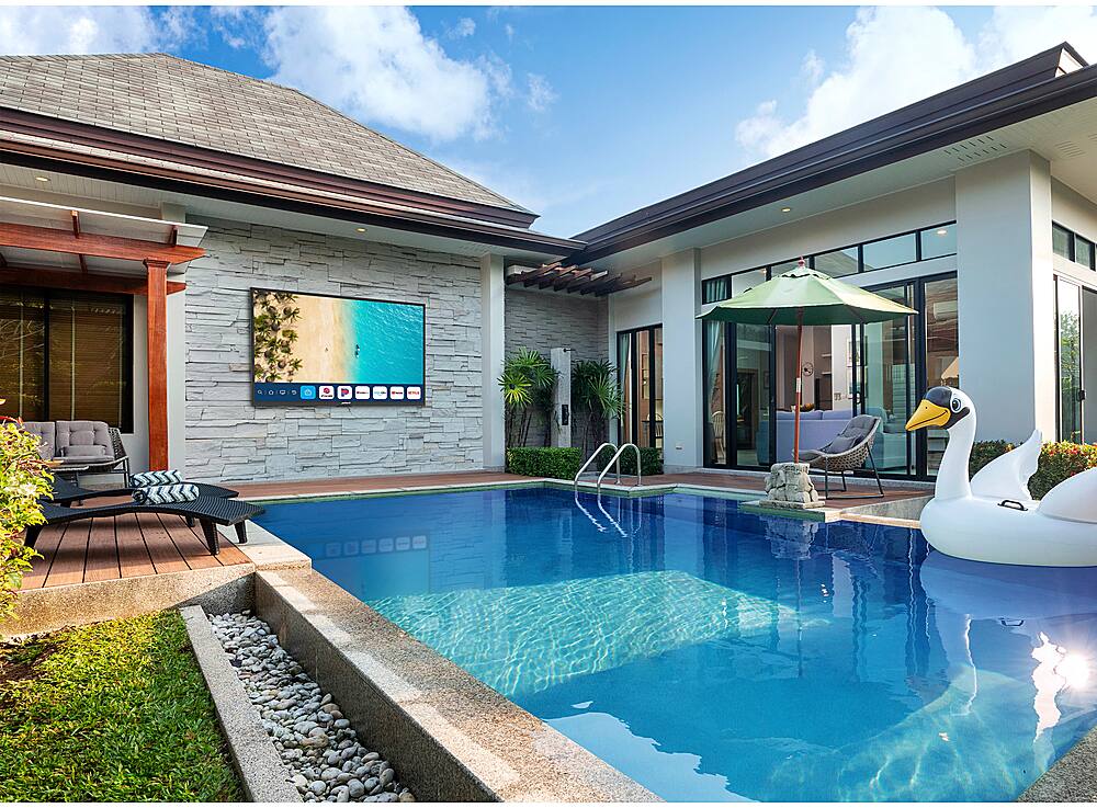 Alt View 11. Peerless-AV - 65" Neptune Partial Sun 4K HDR Outdoor Smart TV – Comes with FREE Outdoor Tilting Wall Mount - BLACK.