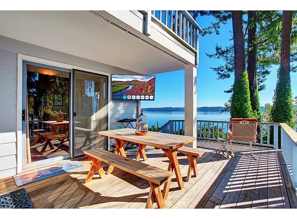 Alt View 14. Peerless-AV - 55" Neptune Partial Sun 4K HDR Outdoor Smart TV – Comes with FREE Outdoor Tilting Wall Mount - BLACK.