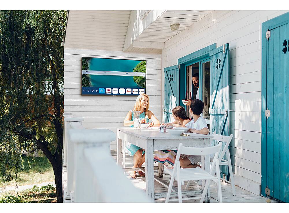 Alt View 15. Peerless-AV - 55" Neptune Partial Sun 4K HDR Outdoor Smart TV – Comes with FREE Outdoor Tilting Wall Mount - BLACK.