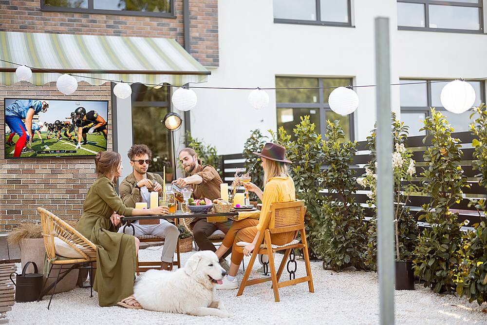 Alt View 2. Peerless-AV - 55" Neptune Partial Sun 4K HDR Outdoor Smart TV – Comes with FREE Outdoor Tilting Wall Mount - BLACK.