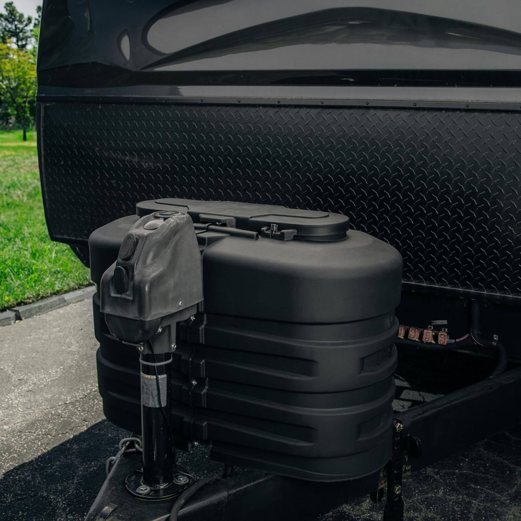 Alt View 1. Camco - Camco Dual Propane Tank Cover for Campers or RVs, Fits 2 20 Pound Steel Tanks.