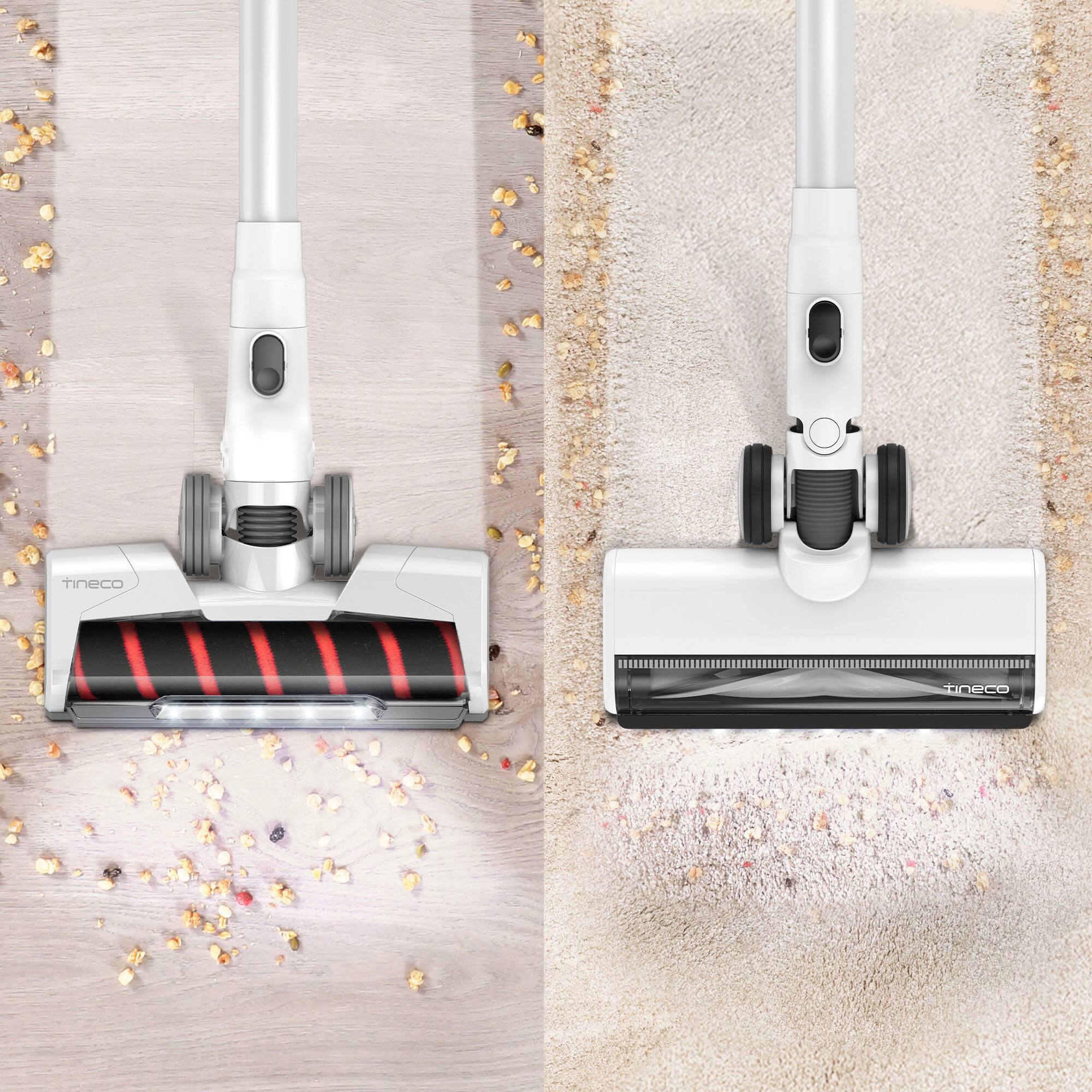 Angle. Tineco - Pure One X Dual Smart Cordless Stick Vacuum - White.