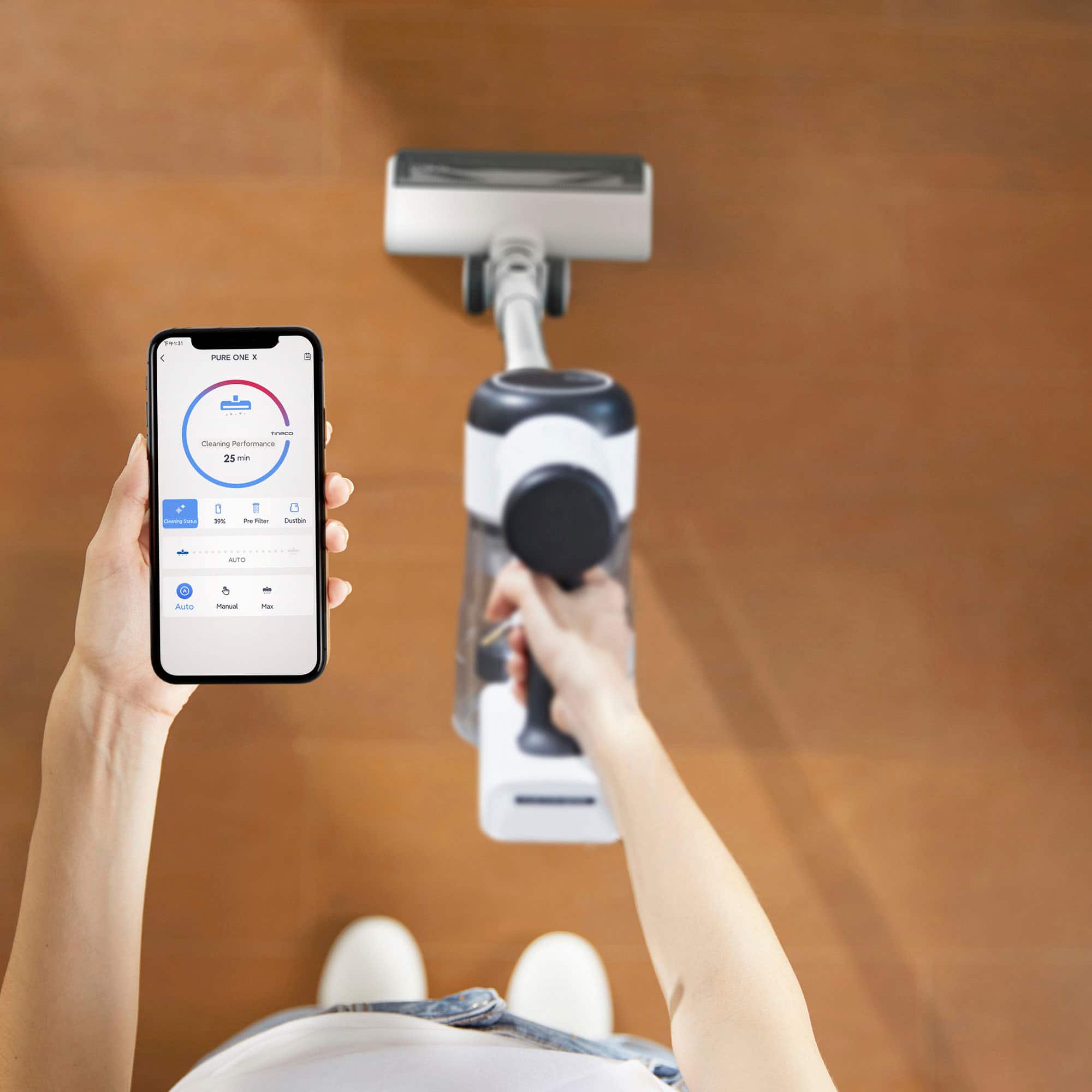 Alt View 1. Tineco - Pure One X Dual Smart Cordless Stick Vacuum - White.