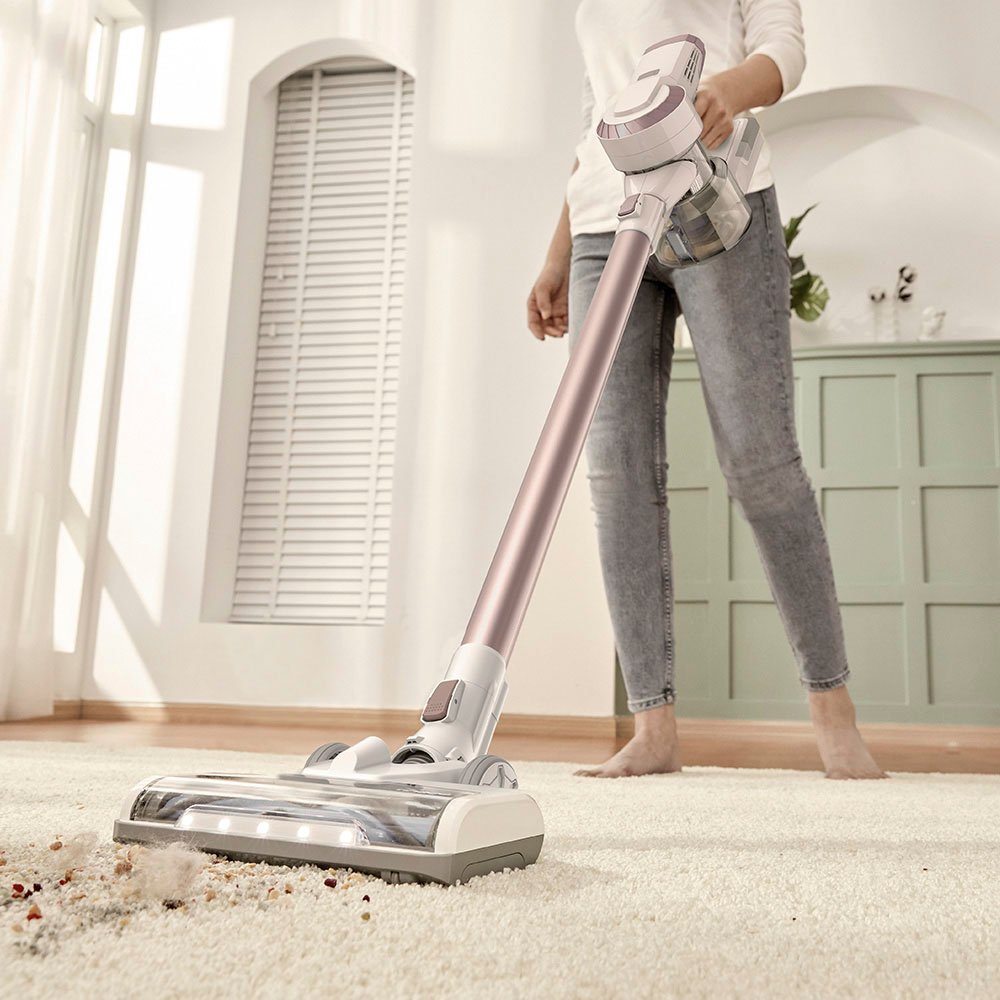 Zoom in on Angle Zoom. Tineco - PWRHERO 10S Cordless Stick Vacuum - Rose Gold.