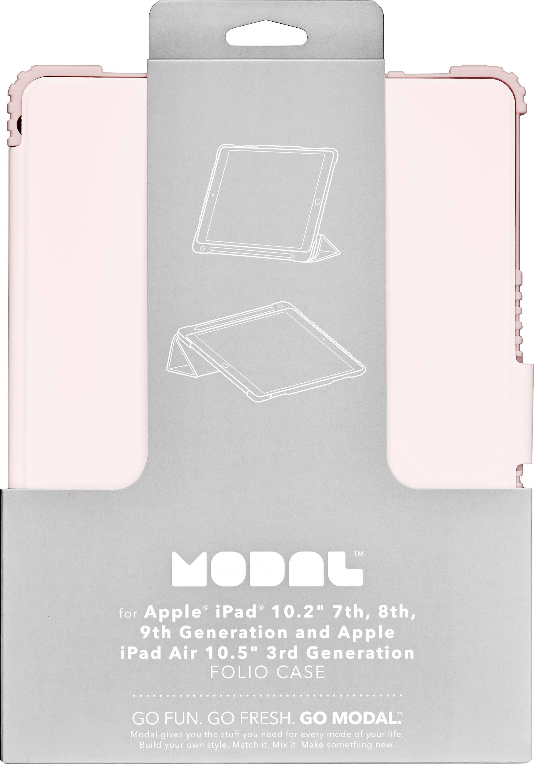 Alt View 13. Modal™ - Folio Case for Apple iPad 10.2" (7th, 8th, 9th Gen) & Apple iPad Air 10.5" (3rd Gen) - Pink.