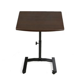 Mind Reader - Sit and Stand Laptop Cart - Black - Front_Zoom