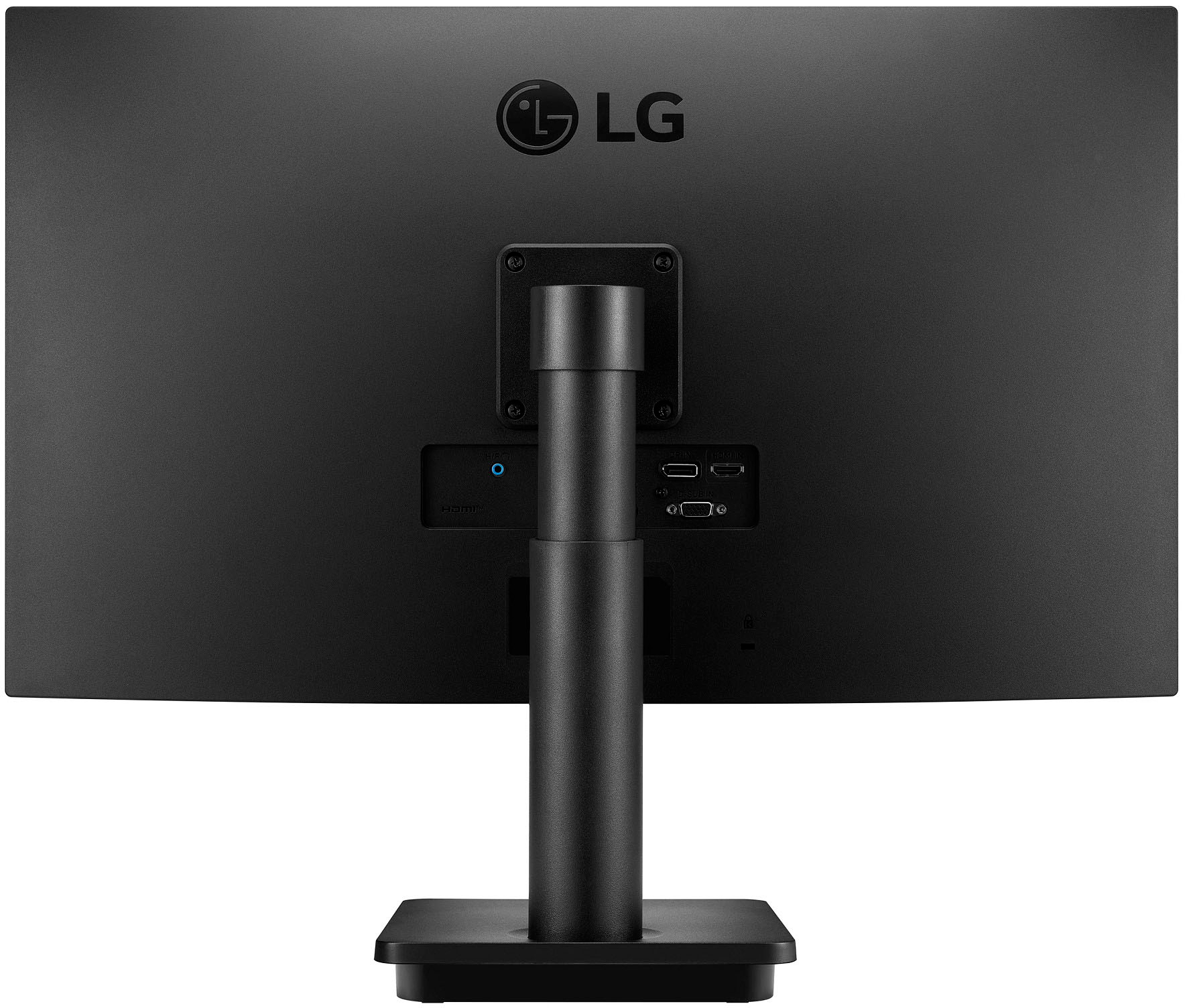 Back View: LG - 27” IPS LED FHD 75Hz AMD FreeSync Monitor (HDMI, DisplayPort) - Black