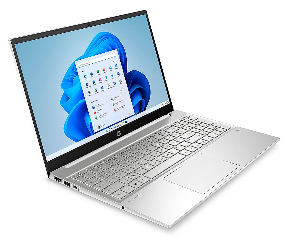Alt View 1. HP - Pavilion 15.6" Touch-Screen Laptop - Intel Core i5-1235U - 8GB Memory - 256GB SSD - Ceramic White.
