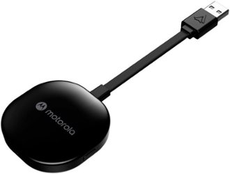Motorola - Wireless Car Adapter for Android Auto - Black - Front_Zoom