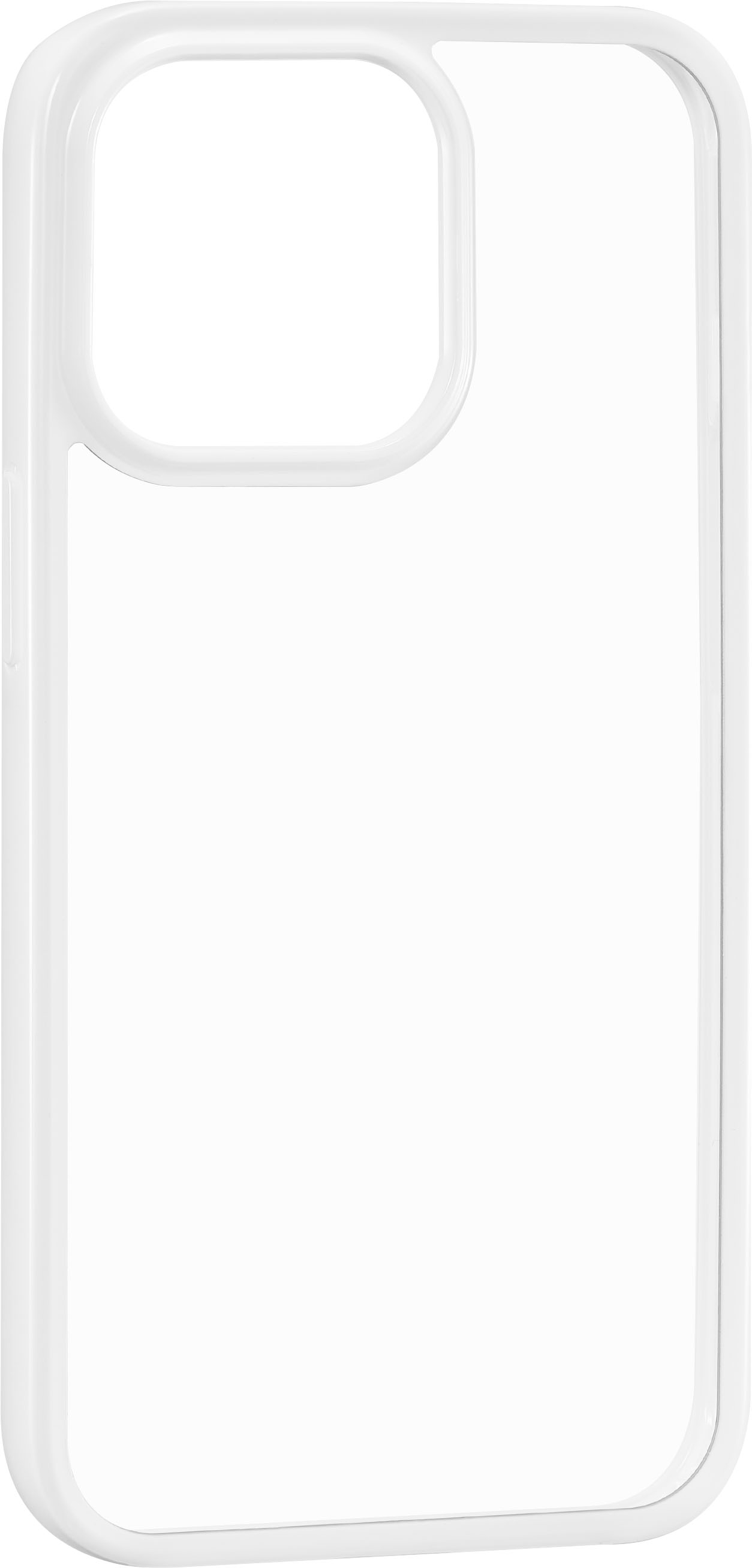 Angle View: Modal™ - Hard-Shell Case for iPhone 13 Pro - White/Clear