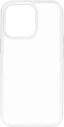 Front. Modal™ - Hard-Shell Case for iPhone 13 Pro - White/Clear.