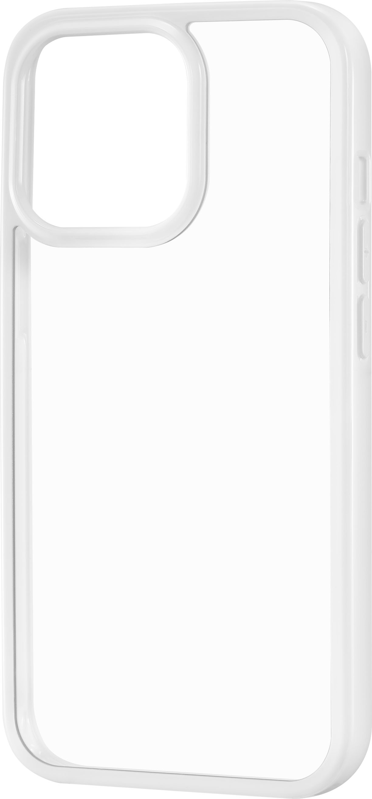 Left View: Modal™ - Hard-Shell Case for iPhone 13 Pro - White/Clear