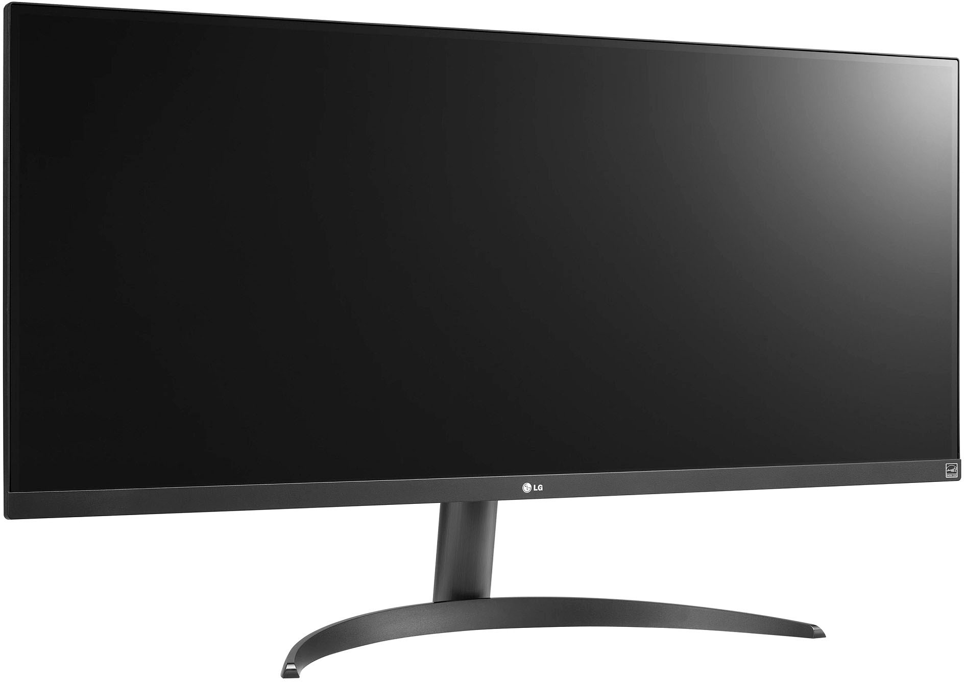 Back View: LG - 34" IPS LED UltraWide FHD 100Hz AMD FreeSync Monitor with HDR (HDMI, DisplayPort) - Black