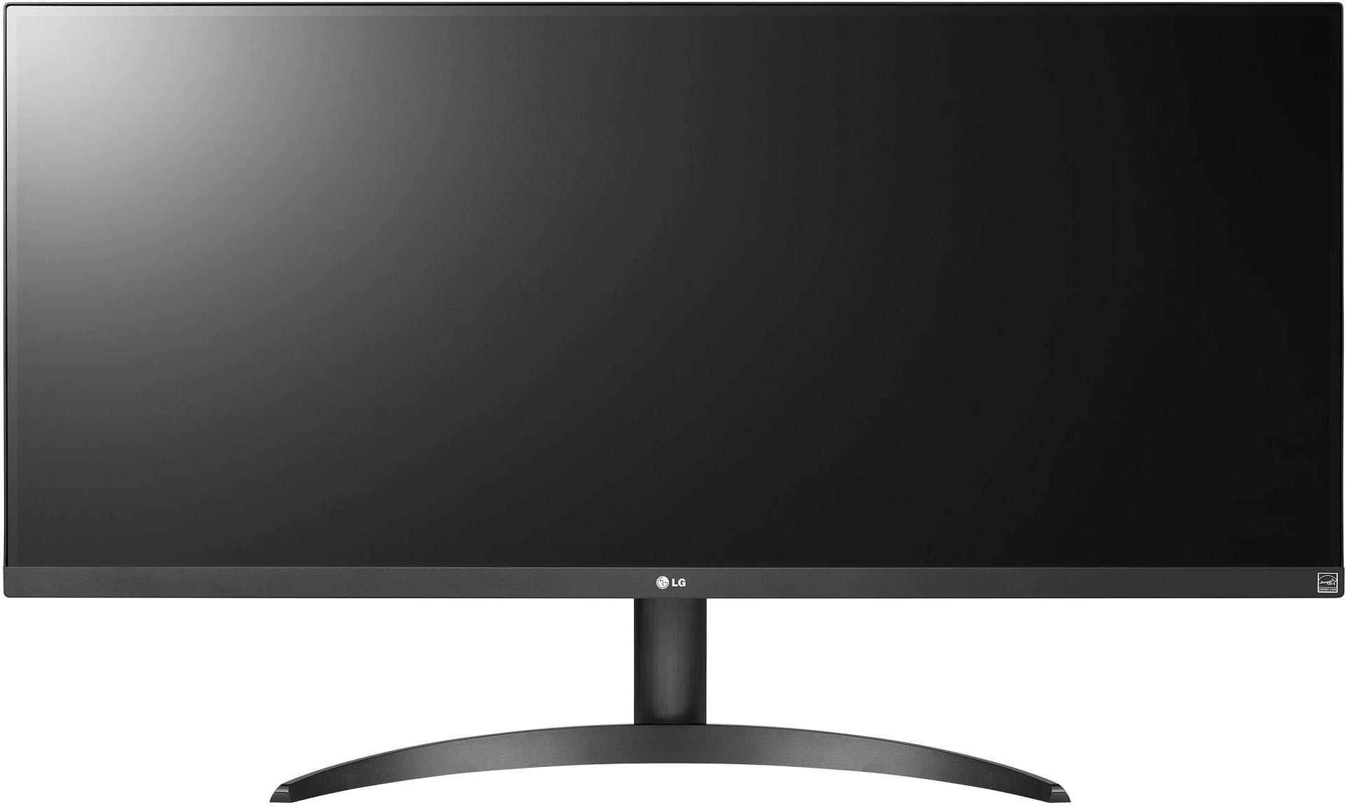 Angle View: LG - 34" IPS LED UltraWide FHD 100Hz AMD FreeSync Monitor with HDR (HDMI, DisplayPort) - Black