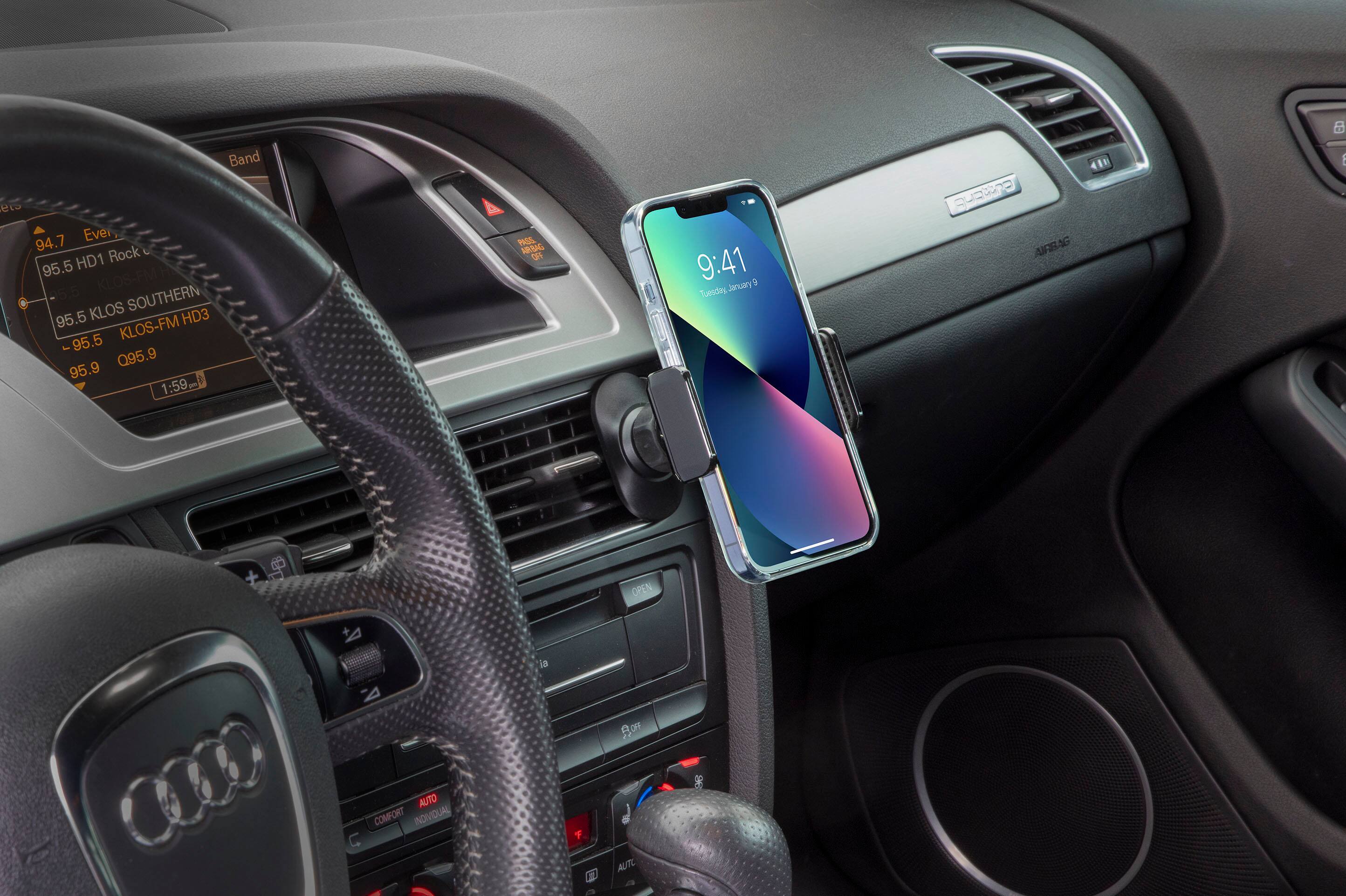 Alt View 11. Scosche - Universal Grip 2 in 1 Dash/Vent Car Mount for Mobile Phones - Black.