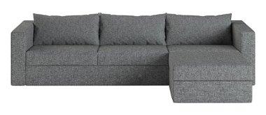 Elephant in a Box - 3-Seat Fabric Long Chaise-ish Sofa - Front_Zoom